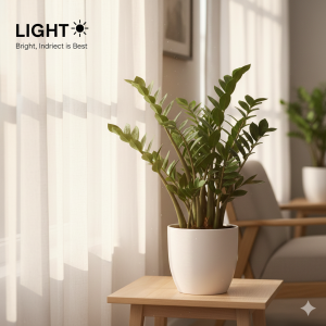 ZZ plant care Light