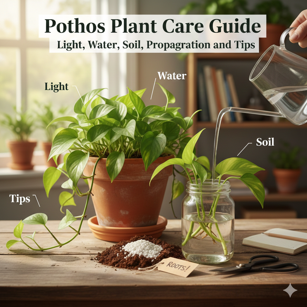 Pothos Plant Care Guide: Light, Water, Soil, Propagation and Tips
