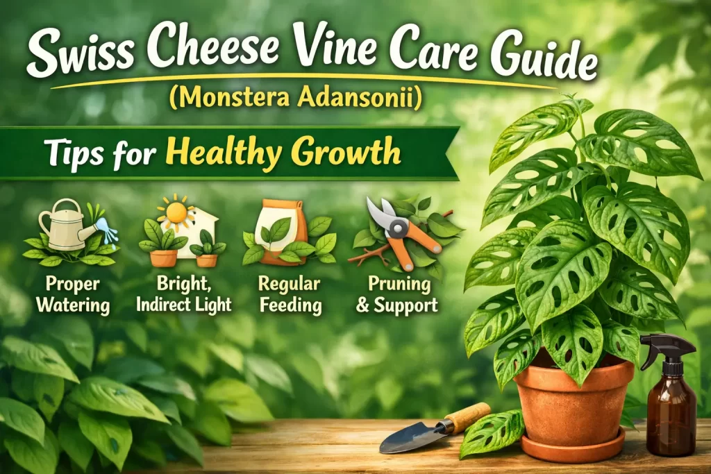 Swiss Cheese Vine Care Guide (Monstera Adansonii) – Tips for Healthy Growth