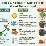 Heart-shaped Hoya kerrii plant in pot with single leaf and vine growth