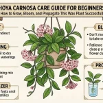 Healthy Hoya carnosa wax plant with thick green leaves growing indoors