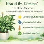 Peace Lily Domino and other varieties plant care and buying guide for indoor plants
