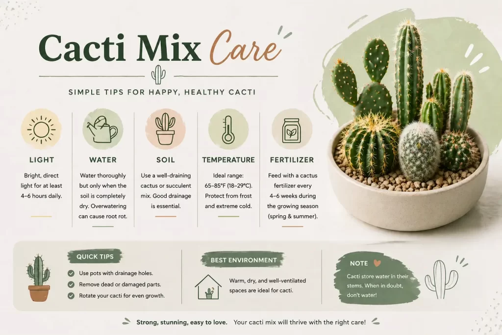 Cacti Mix Care Guide: Easy Indoor Cactus Tips