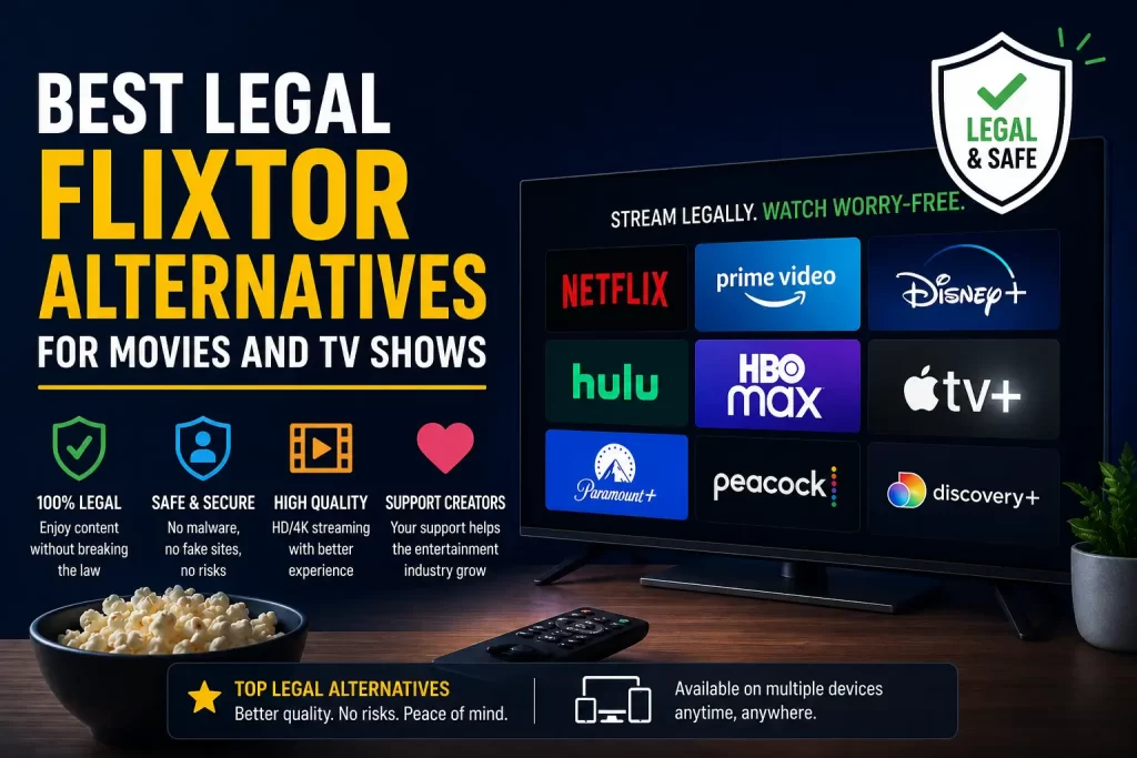 Legal Flixtor alternatives for movies and TV shows