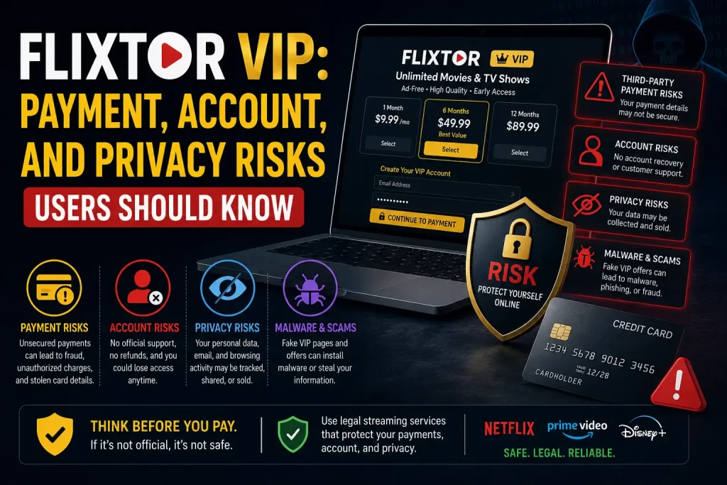 Flixtor VIP payment and privacy risks guide